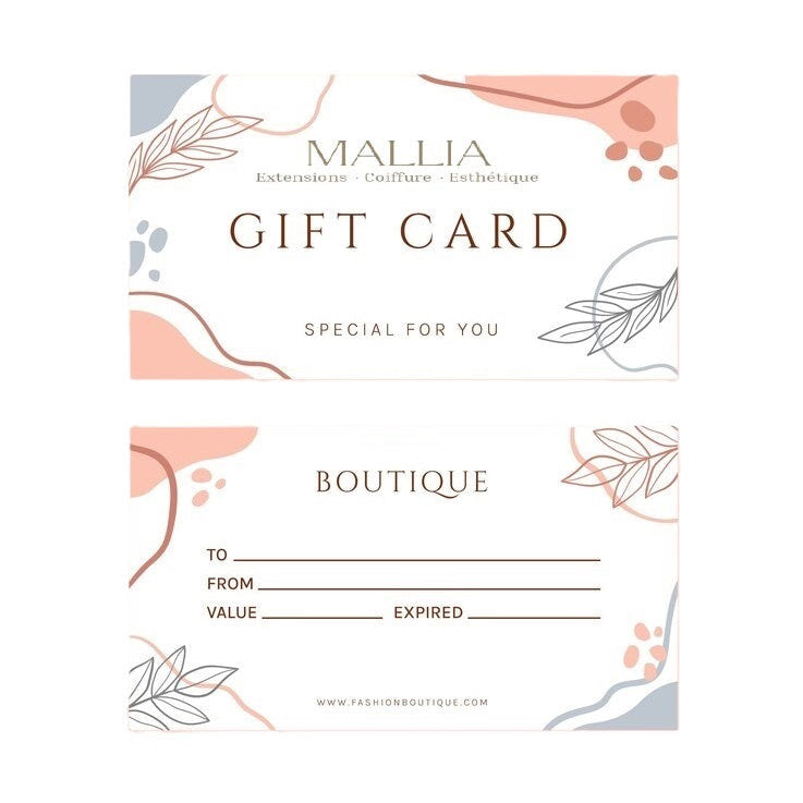 Carte-cardeau Malliaextensions